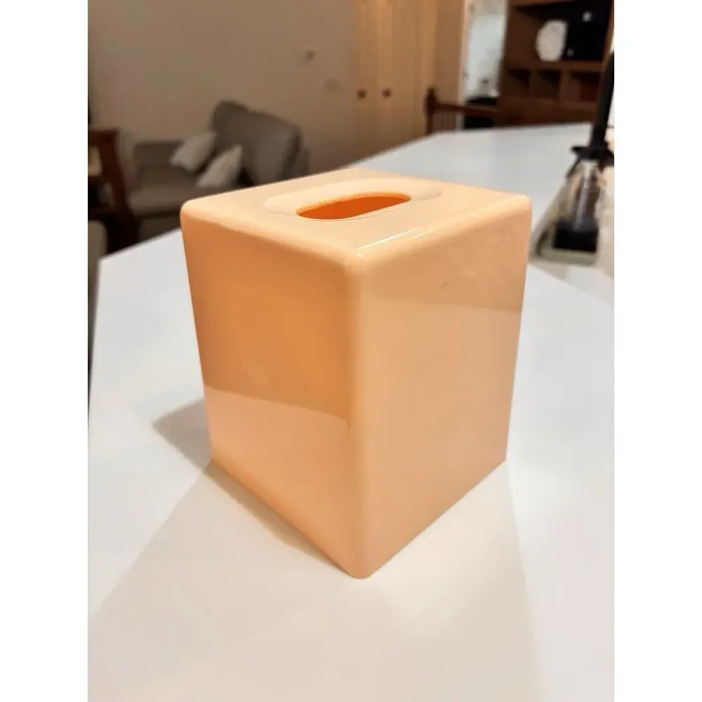 JCPenny Bathroom Peach Blush Pink Kleenex Tissue Box Vintage Retro 80's